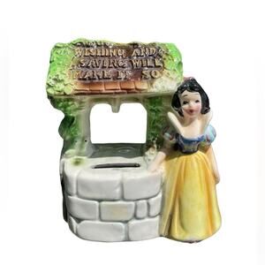 Vintage 1960's Disney Snow White Ceramic Savings Bank